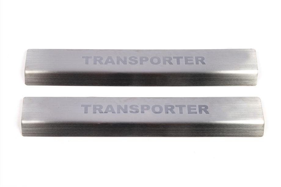 Volkswagen T5 Transporter 2003-2010 Embellecedores de umbral LASER (2 uds, acero inoxidable) Foto 2