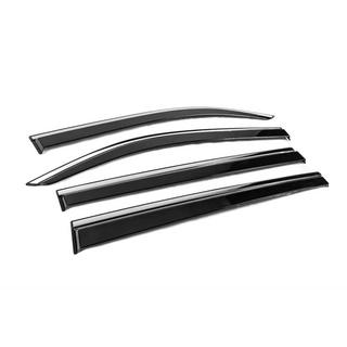 Deflectores de Ventana con Moldura Cromada Niken Luxury (4 uds) Fiat Doblo III 2023- foto 3