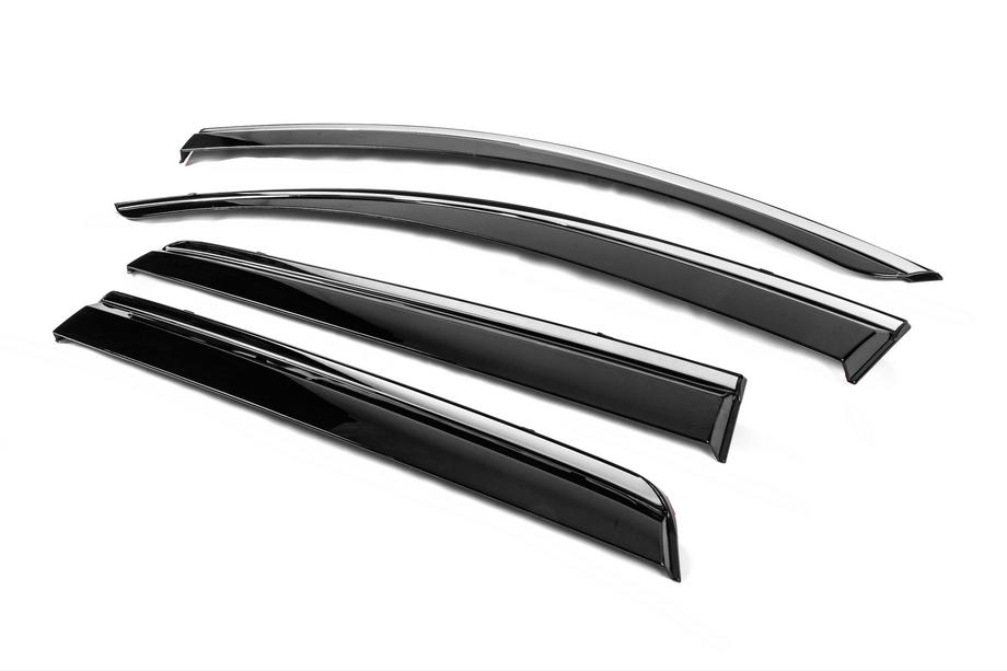 Fiat Freemont 2011-2016 Deflectores de Ventana con Moldura Cromada Niken Luxury (4 uds) Foto 2