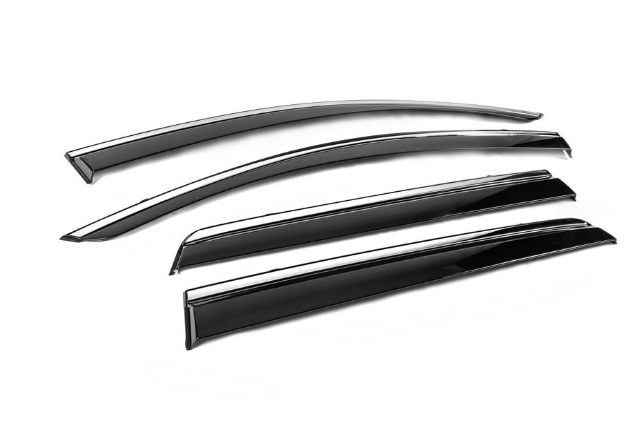 Fiat Freemont 2011-2016 Deflectores de Ventana con Moldura Cromada Niken Luxury (4 uds) Foto 3