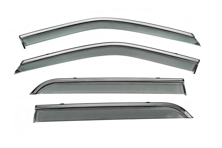 Ford Explorer 2011-2019 Deflectores de Ventana con Moldura Cromada Niken Luxury (4 uds) Foto 1