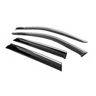 Deflectores de Ventana con Moldura Cromada Niken Luxury (4 uds) Jeep Grand Cherokee WK2 2010-2021 foto 2