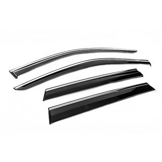 Deflectores de Ventana con Moldura Cromada Niken Luxury (4 uds) Jeep Grand Cherokee WK2 2010-2021 foto 3