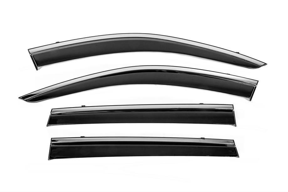 Jeep Cherokee KL 2013- Deflectores de Ventana con Moldura Cromada Niken Luxury (4 uds) Image