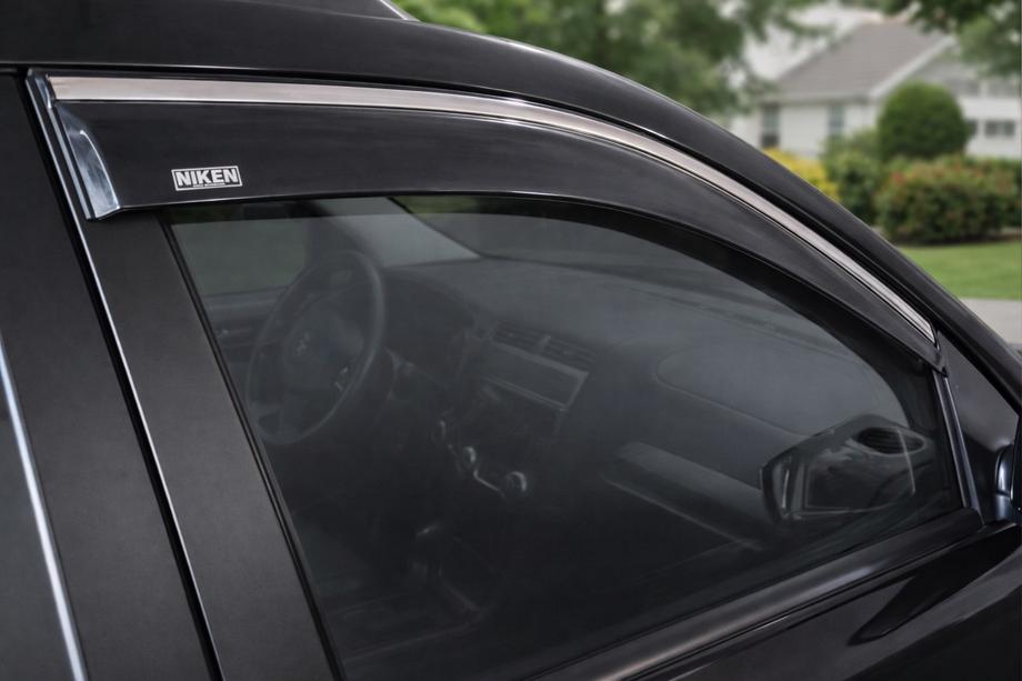 Kia Sportage 2004-2010 Deflectores de Ventana con Moldura Cromada Niken Luxury (4 uds) Foto 3