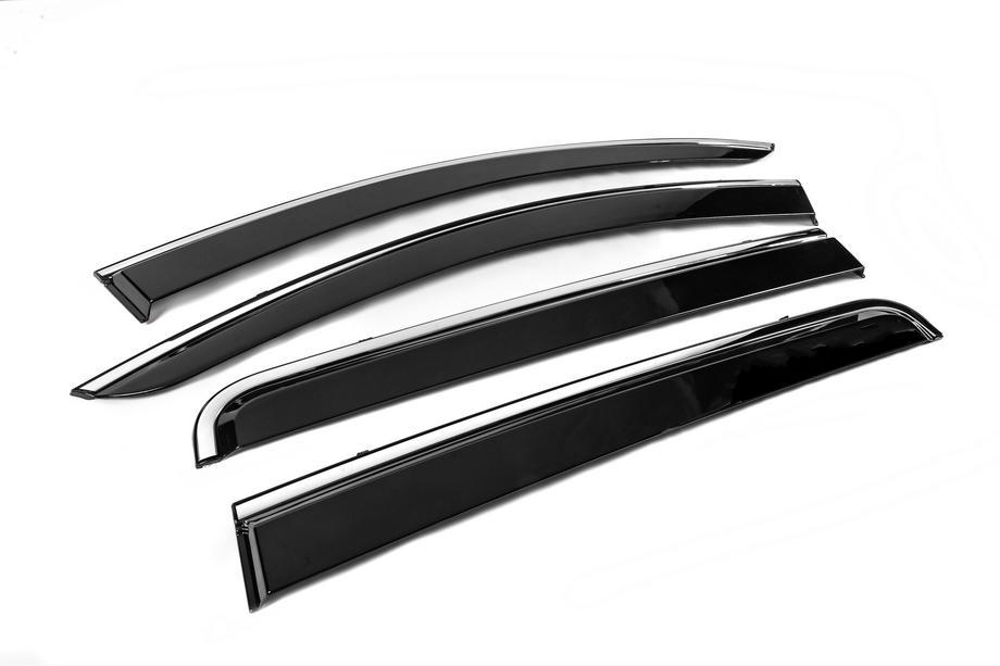Mitsubishi L200 2015-2024 Deflectores de Ventana con Moldura Cromada Niken Luxury (4 uds) Foto 3