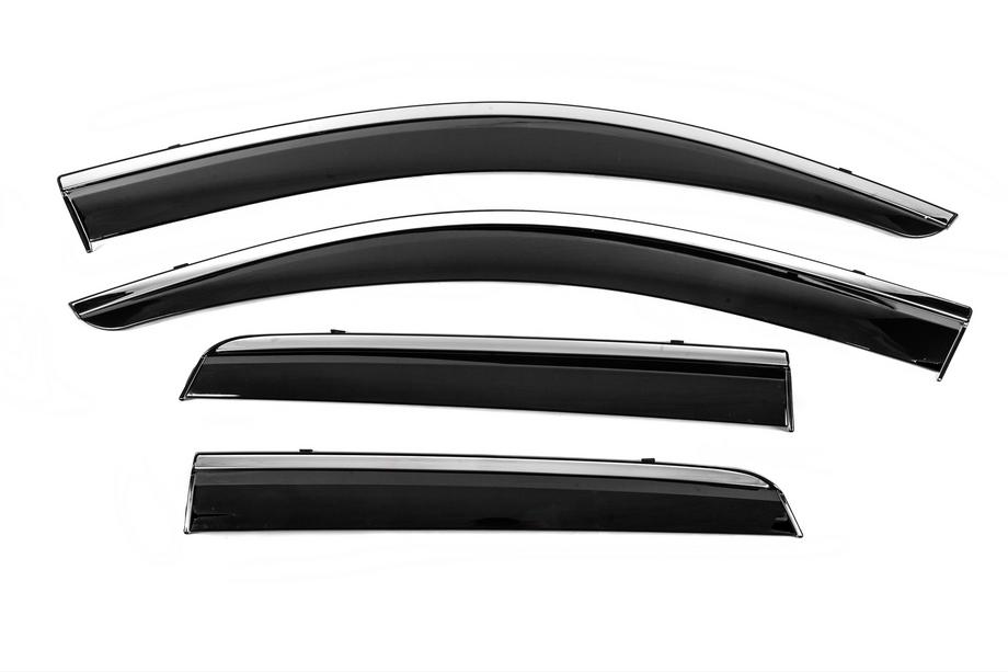 Mitsubishi ASX 2010-2023 Deflectores de Ventana con Moldura Cromada Niken Luxury (4 uds) Foto 1