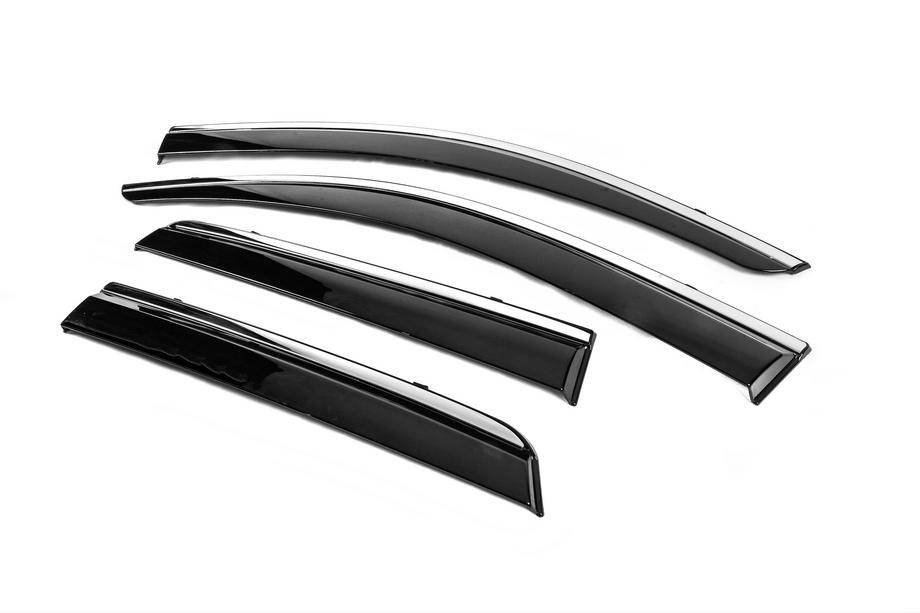 Mitsubishi ASX 2010-2023 Deflectores de Ventana con Moldura Cromada Niken Luxury (4 uds) Foto 2