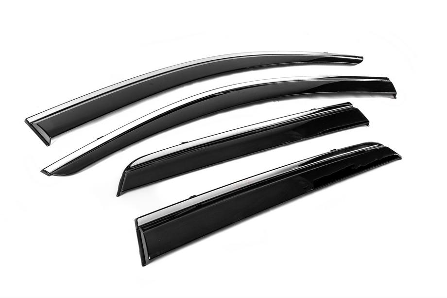 Mitsubishi ASX 2010-2023 Deflectores de Ventana con Moldura Cromada Niken Luxury (4 uds) Foto 3