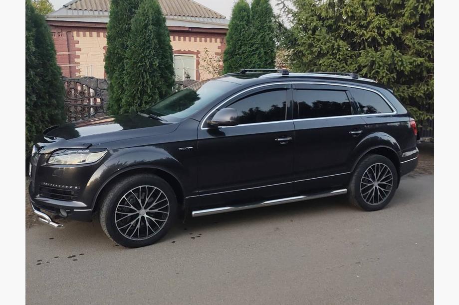 Audi Q7 2005-2015 Barras de techo (transversales) para raíles integrados Skybar V2 120 cm (juego de 2) Gris Foto 4