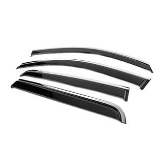 Deflectores de Ventana con Moldura Cromada Niken Luxury (2011-2015, 4 uds) Toyota Hilux 2006-2015 foto 2