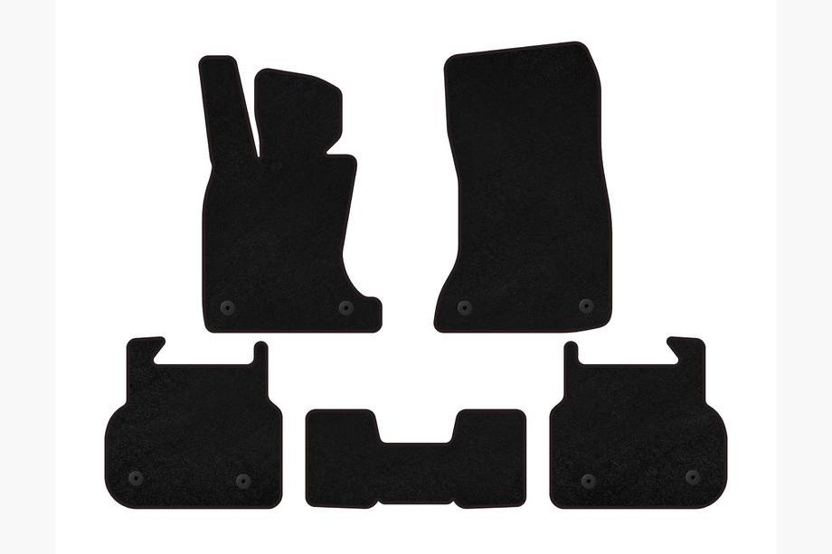 BMW 7 Series F01/F02 2008-2015 Alfombrillas de moqueta Deluxe (para F01, negro) Image