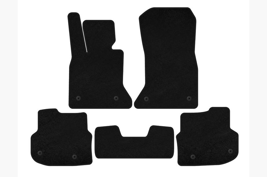 BMW 5 Series F10/F11 2010–2016 Alfombrillas de moqueta Deluxe (2010-2013, Negro) Foto 1