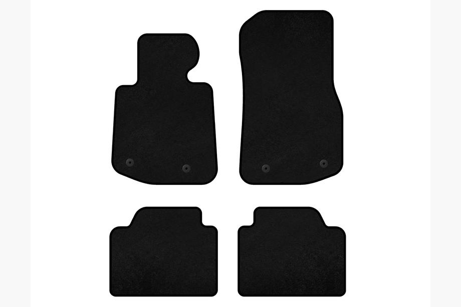 BMW 4 Series F32/F33/F36 2012-2020 Alfombrillas de moqueta Deluxe V2 (Negro) Image