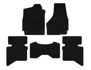 Dodge RAM (DS/DJ/D2) 2009–2024 Alfombrillas de moqueta Deluxe (2009+, 5 plazas/Cabina doble, negro) foto 1