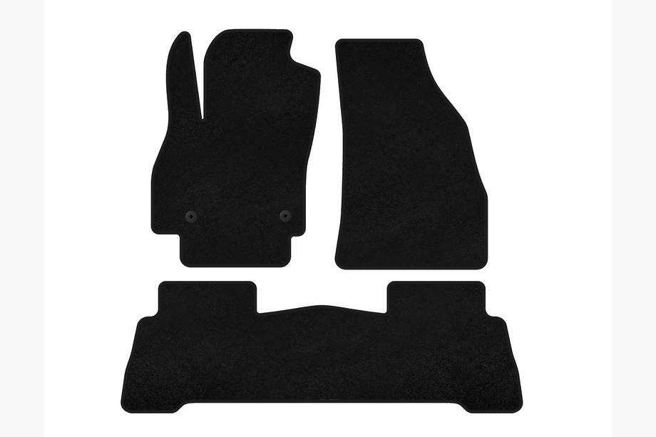 Fiat Fiorino/Qubo 2008-2024 Alfombrillas de tela Deluxe (Para Fiorino, Negro) Foto 1