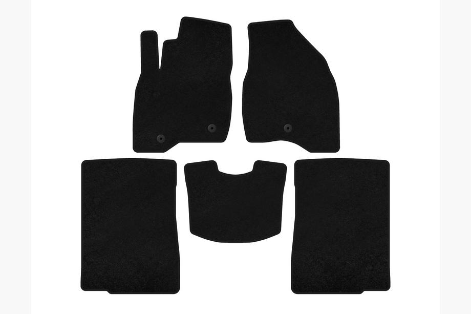 Ford Explorer 2011-2019 Alfombrillas textiles Deluxe (2015-2017, 2 filas, 7 plazas, negro) Foto 1