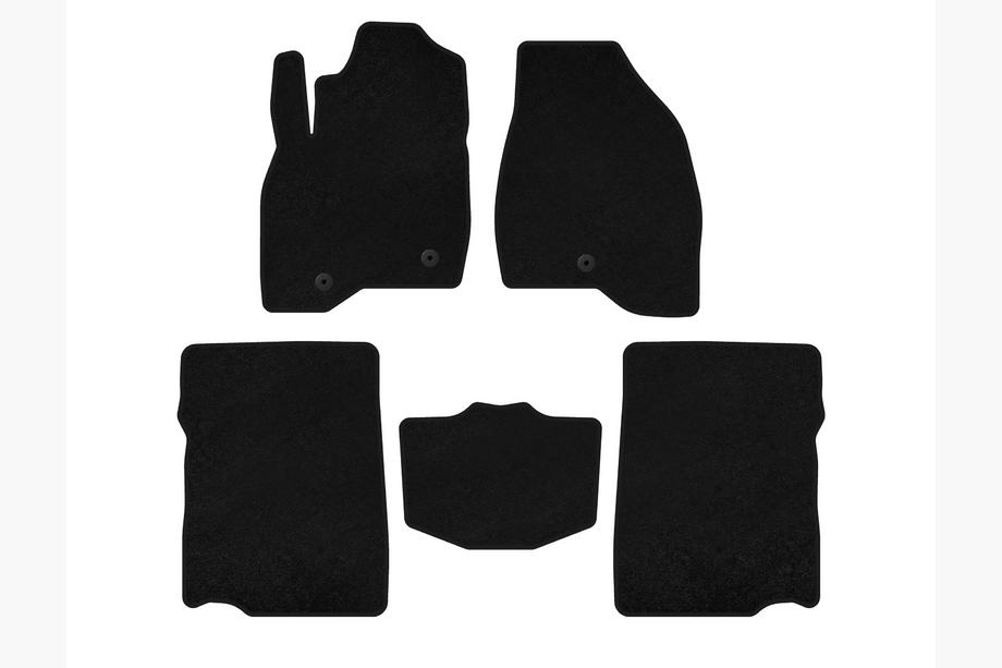 Ford Explorer 2011-2019 Alfombrillas textiles Deluxe (2017-2019, 2ª fila, 7 plazas, negro) Image