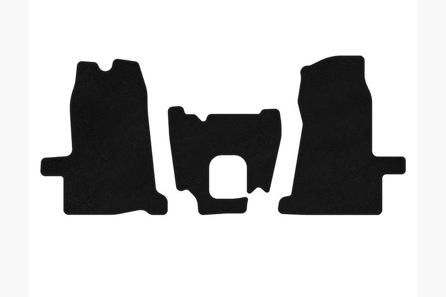 Ford Transit 2000–2014 Alfombrillas de moqueta Deluxe (2000-2006, 1+1, Manual, Negro) Image