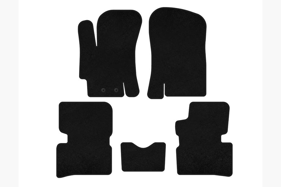 Hyundai Accent 2006-2010 Alfombrillas de moqueta Deluxe (SD, Negro) Image
