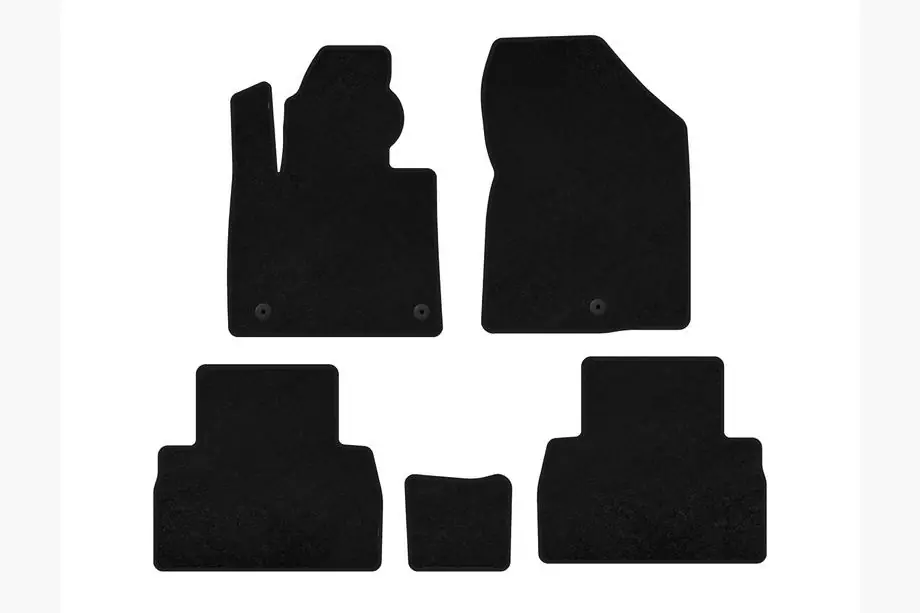 Hyundai Santa Fe 4 2018-2023 Alfombrillas de moqueta Deluxe (2018-2020, Negro) Image