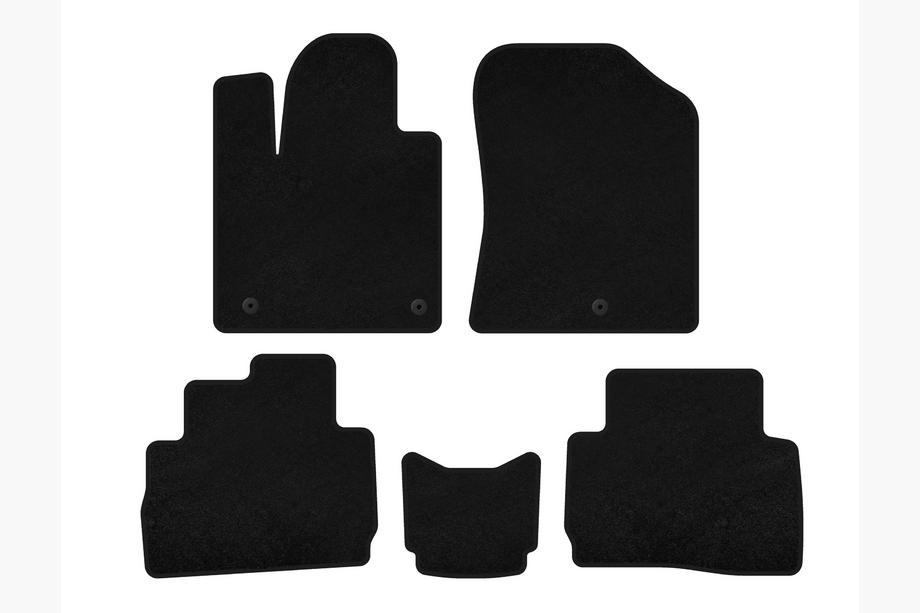 Hyundai Santa Fe 4 2018-2023 Alfombrillas de moqueta Deluxe (2020-2023, Negro) Image