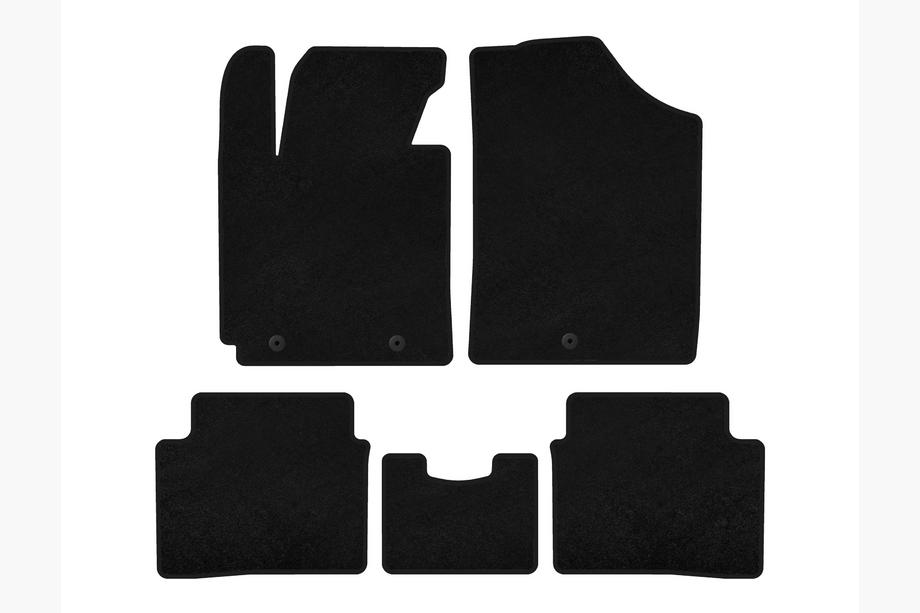 Hyundai Veloster 2011-2017 Alfombrillas de moqueta Deluxe (Negro) Image