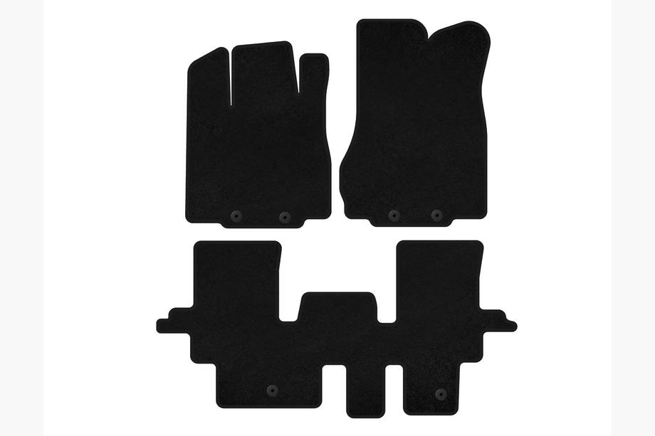 Infiniti QX60 2016-2021 Alfombrillas textiles Deluxe (2 filas, Negro) Image