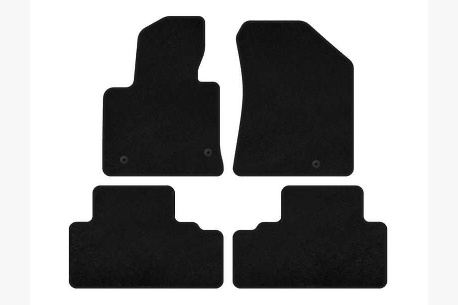 Kia Carens 2012- Alfombrillas de moqueta Deluxe (Negro) Image