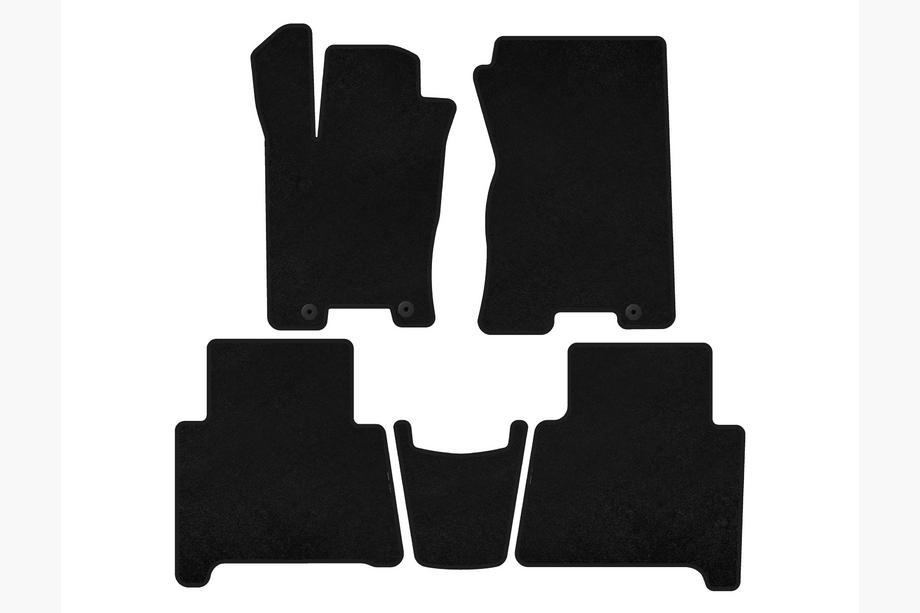 Kia Mohave 2008-2016 Alfombrillas de tela Deluxe (2 filas, Negro) Image