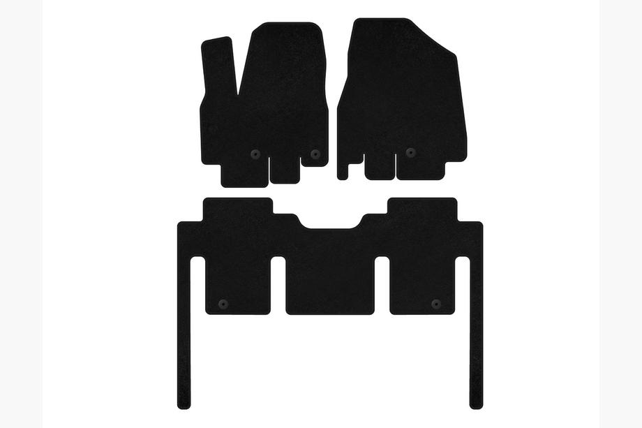 Kia Sedona 2014-2020 Alfombrillas textiles Deluxe (interior completo, 8 plazas, negro) Foto 1