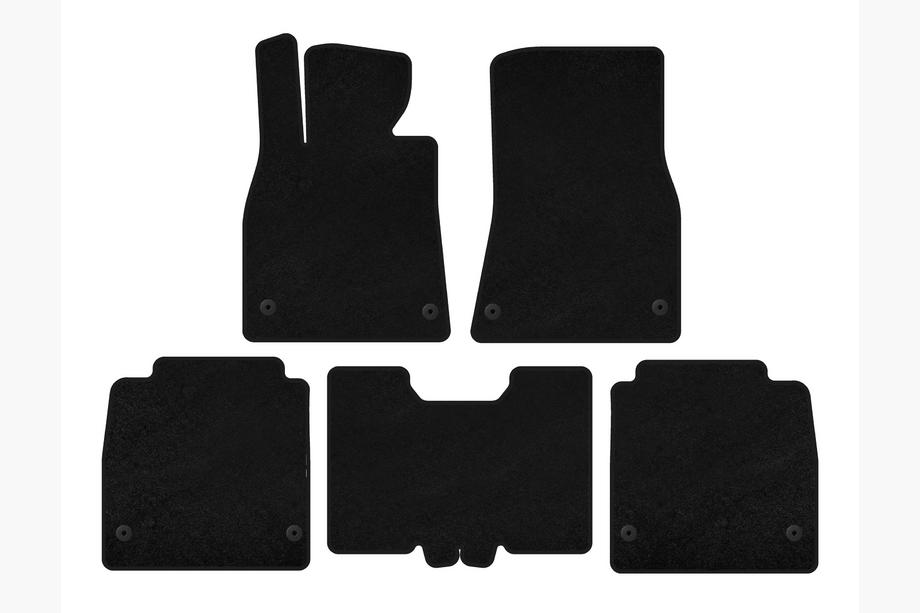 Lexus LS 2007-2017 Alfombrillas de tela Deluxe (2007-2010, SD, batalla larga, negro) Image