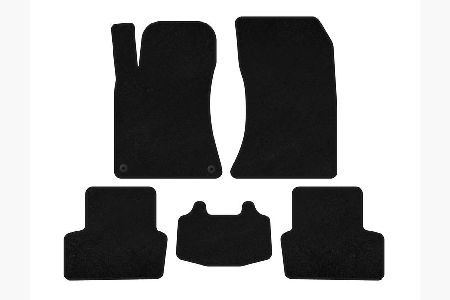 Mercedes CLA C117 2013-2019 Alfombrillas de moqueta Deluxe (SD, Negro) Image