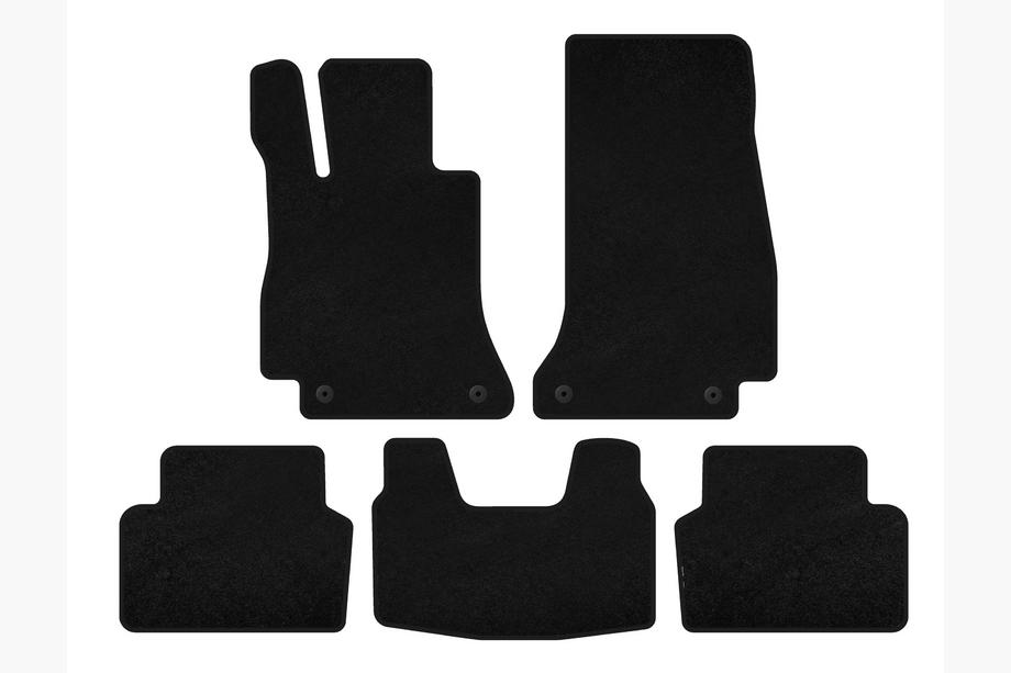 Mercedes E-class W213 2016-2023 Alfombrillas de moqueta Deluxe (SD, Negro) Image