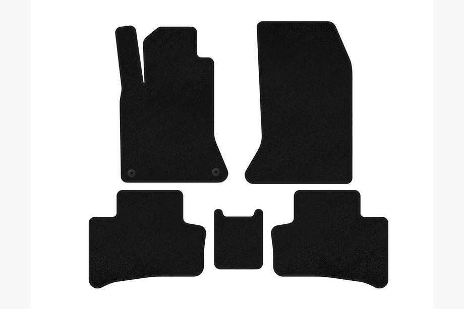 Mercedes B-class W246 2011-2018 Alfombrillas de moqueta Deluxe (2011-2015, Eléctrico, Negro) Image