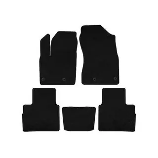 Alfombrillas de tela Deluxe (5 plazas, negro)