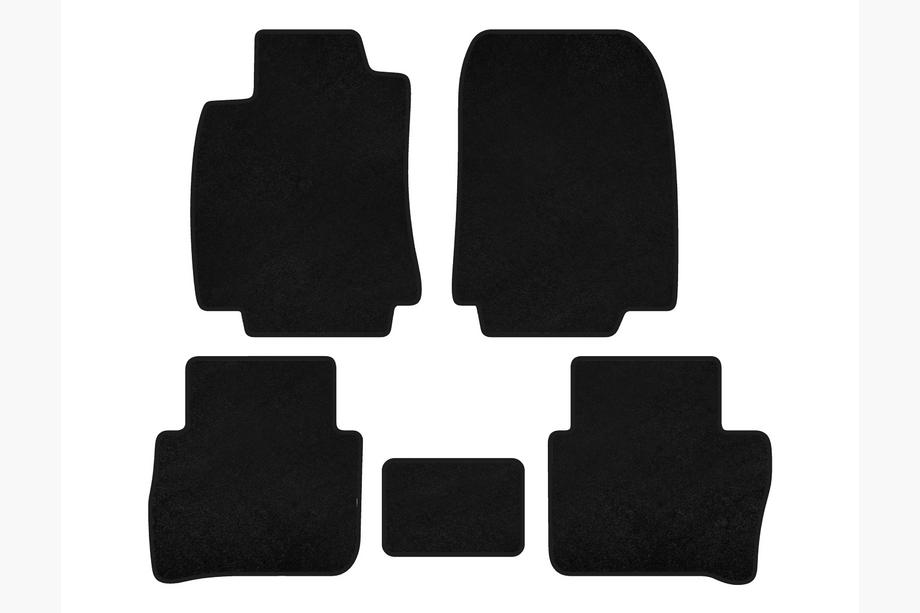 Nissan Tiida 2011-2014 Alfombrillas de moqueta Deluxe (HB, Negro) Image