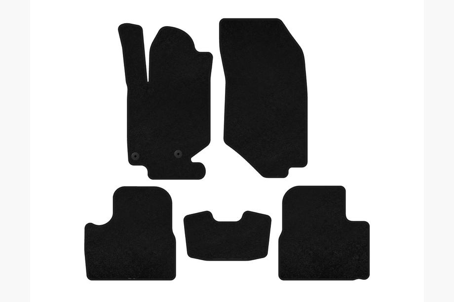 Peugeot 2008 2019- Alfombrillas de moqueta Deluxe (Negro) Image