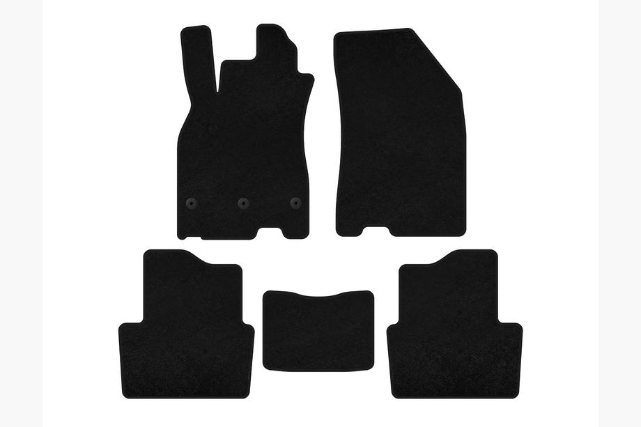 Renault Megane III 2009-2016 Alfombrillas de moqueta Deluxe (SD, Negro) Image