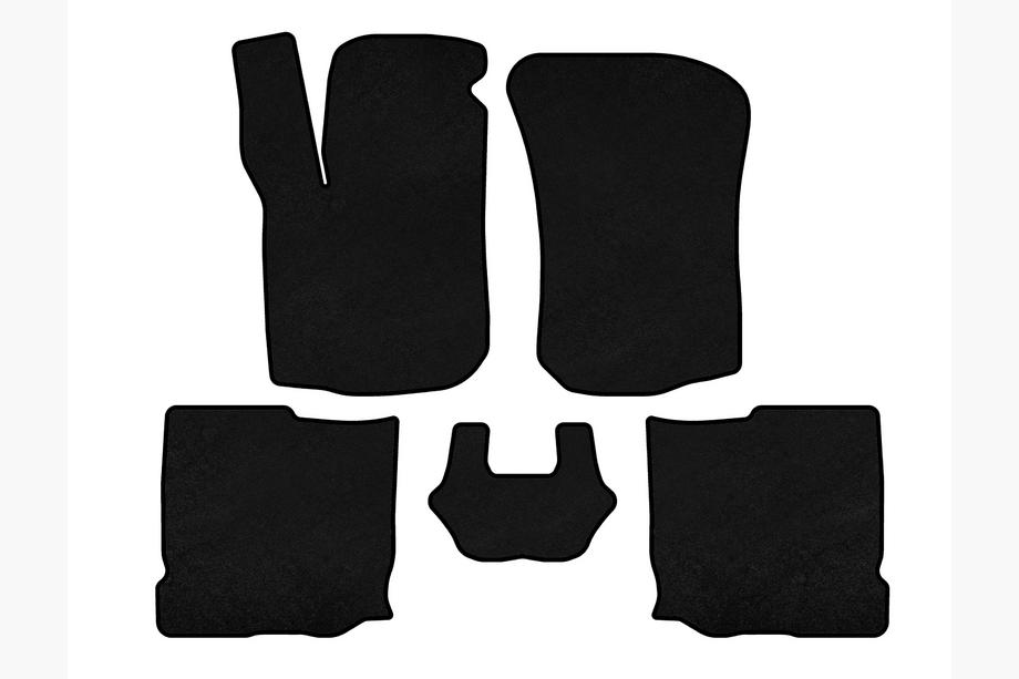 Seat Leon 1999-2005 Alfombrillas de moqueta Deluxe (HB, 5 puertas, negro) Image