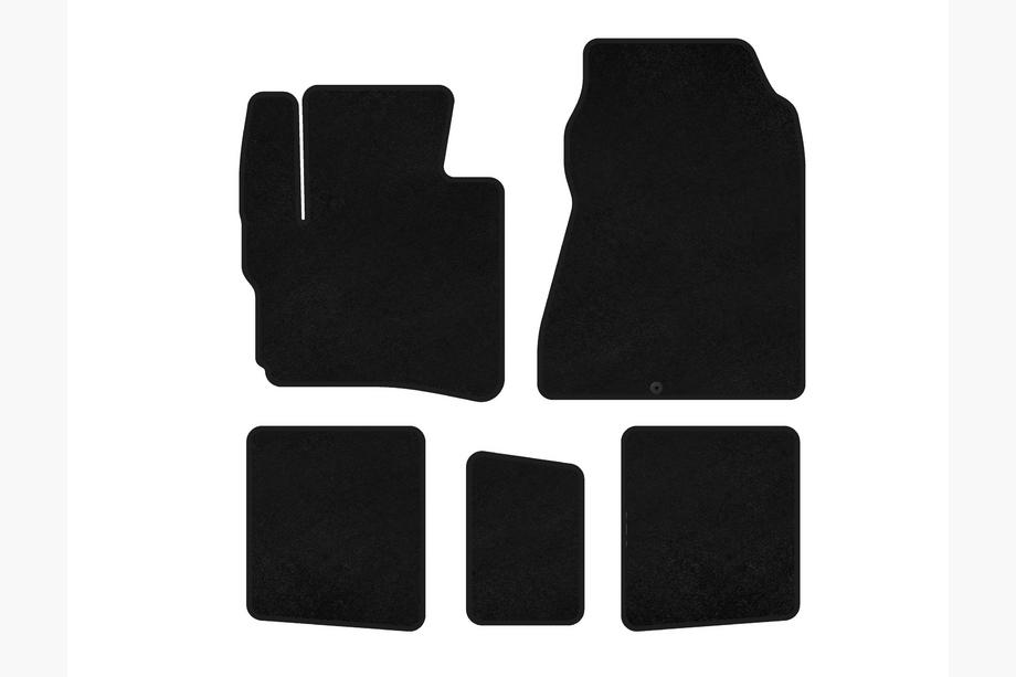 Toyota IQ 2008-2015 Alfombrillas de moqueta Deluxe (HB, Negro) Image