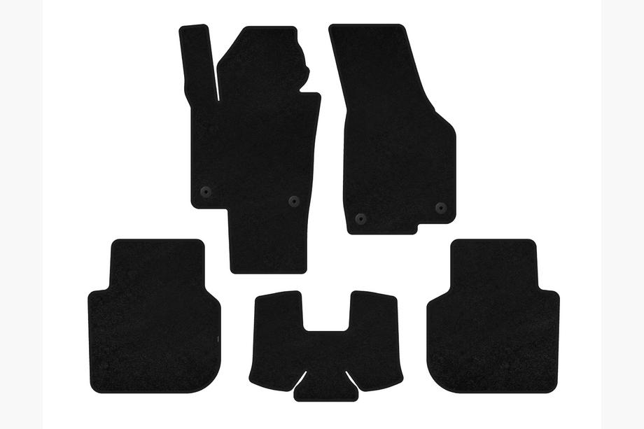 Volkswagen Passat B8 2015-2023 Alfombrillas de moqueta Deluxe (2015-2019, SD, negro) Image