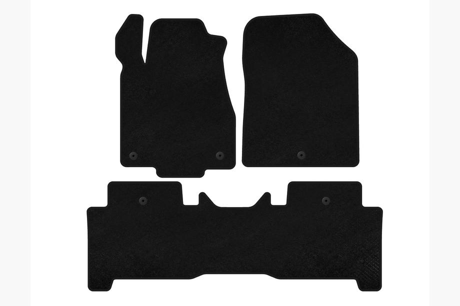 Acura MDX 2007-2013 Alfombrillas de tela Deluxe (2 filas, Negro) Image