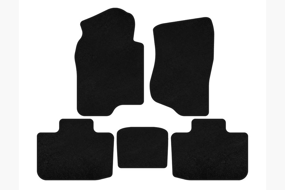 Cadillac Escalade 2007-2014 Alfombrillas de tela Deluxe (2 filas, Negro) Image