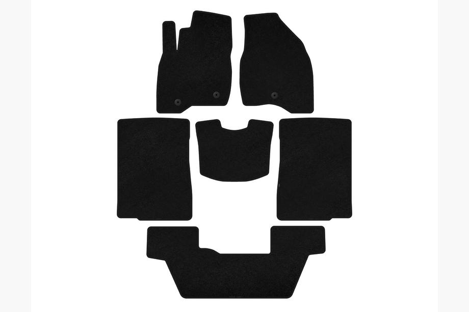 Ford Explorer 2011-2019 Alfombrillas textiles Deluxe (2015-2017, 3 filas, 7 plazas, negro) Image