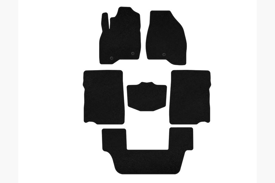 Ford Explorer 2011-2019 Alfombrillas textiles Deluxe (2017-2019, 3ª fila, 7 plazas, negro) Image