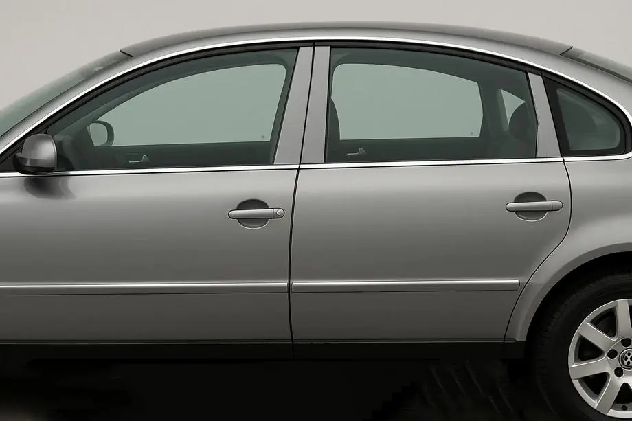 Volkswagen Passat B5 1997-2005 Molduras de Acero Inoxidable para Pilares de Puerta (6 uds) Image
