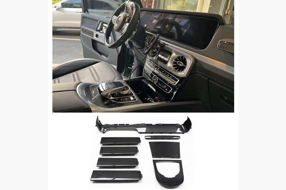 Mercedes G class W463 2018-2024 Juego de molduras interiores de carbono V2 Foto 1