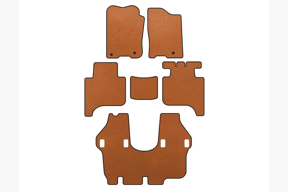 Infiniti QX56 2004-2010 Alfombrillas EVA (3 Filas, 2004-2008, Naranja) Image