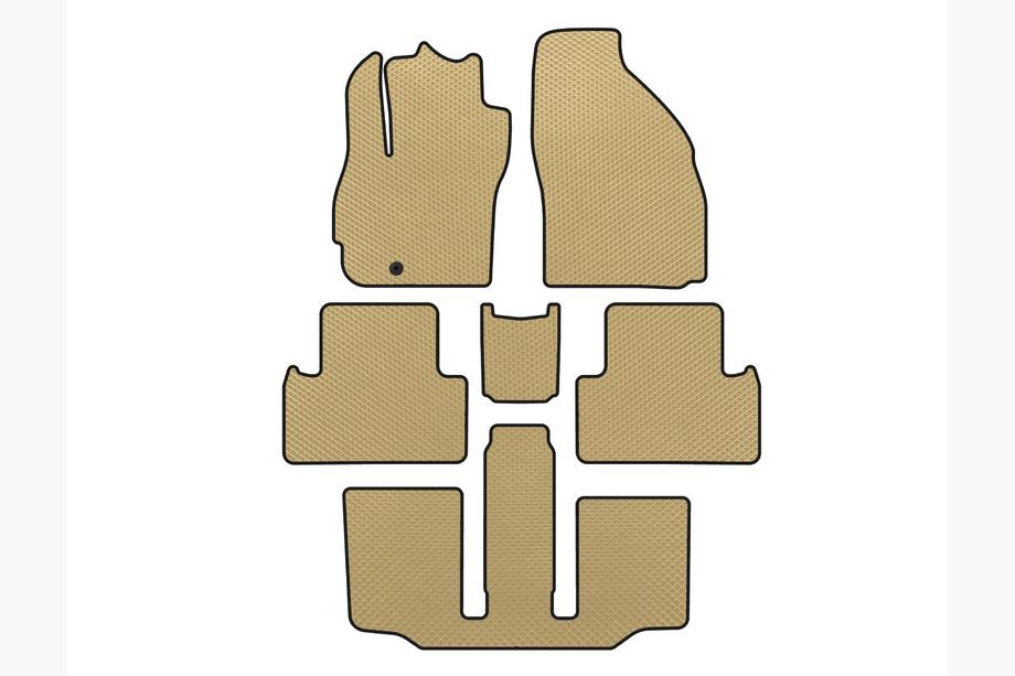 Mazda 5 2005-2009 Alfombrillas EVA (3 Filas, 7 Plazas, Beige) Foto 1